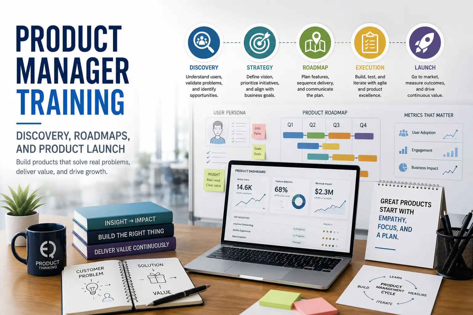 Product Manager Training: Discovery, Roadmaps, and Product Launch