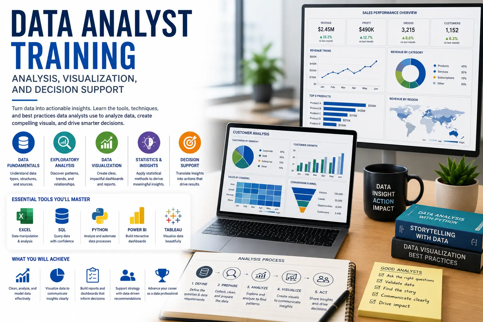 Data Analyst Training: Analysis, Visualization, and Decision Support