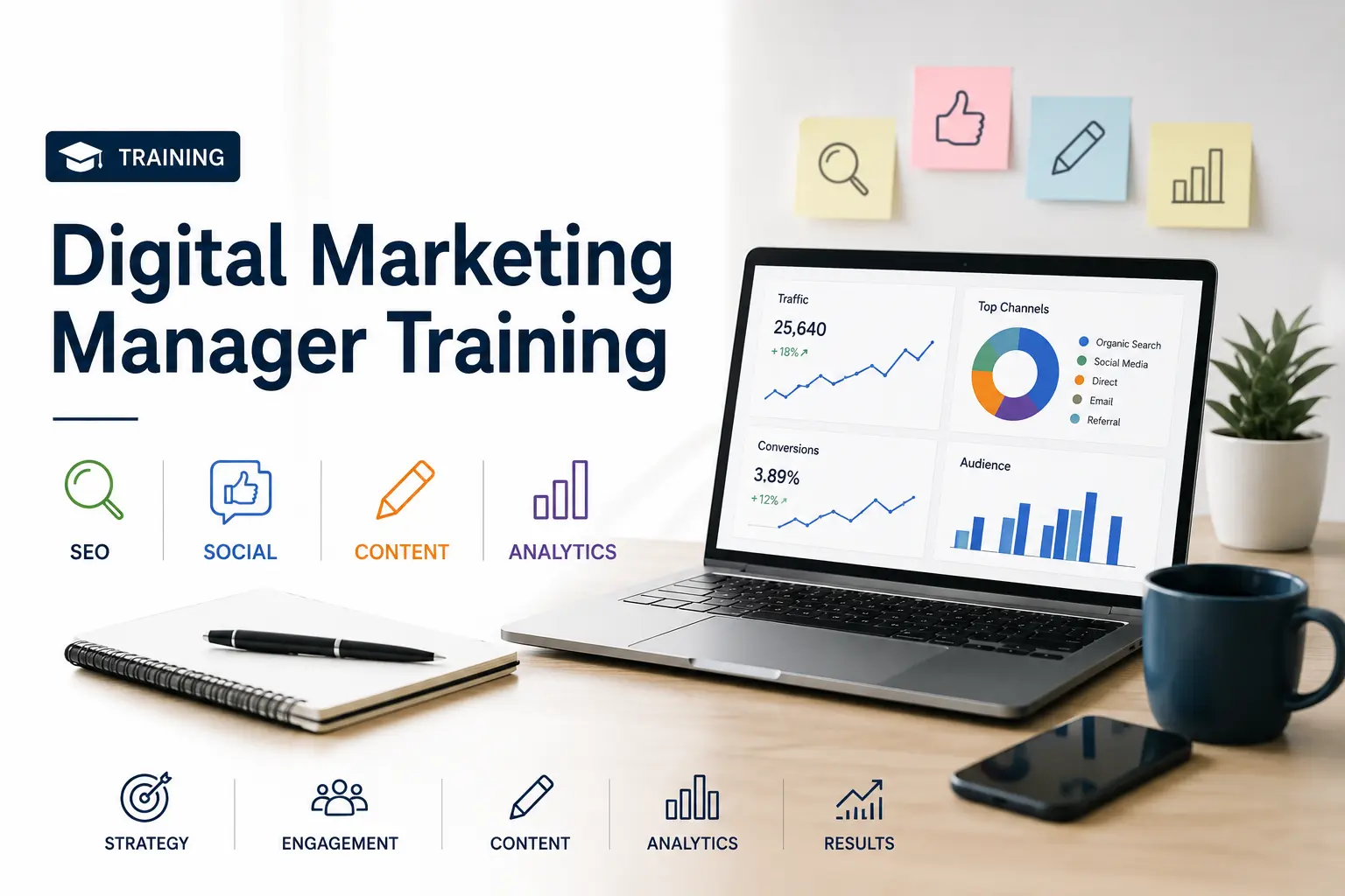 Digital Marketing Manager Training: SEO, Social, Content, and Analytics