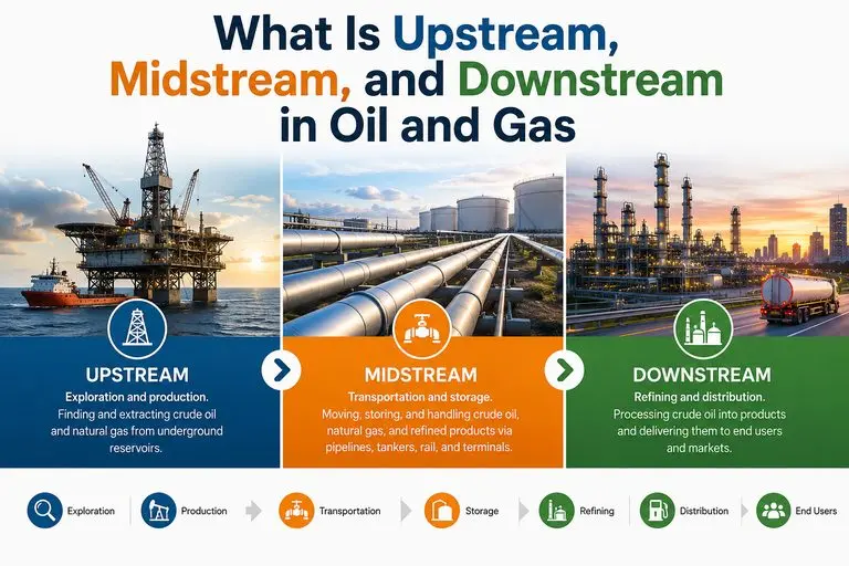 What Is Upstream, Midstream, and Downstream in Oil and Gas?