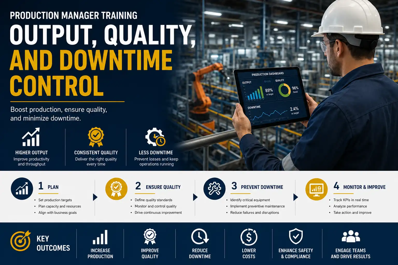 Production Manager Training: Output, Quality, and Downtime Control