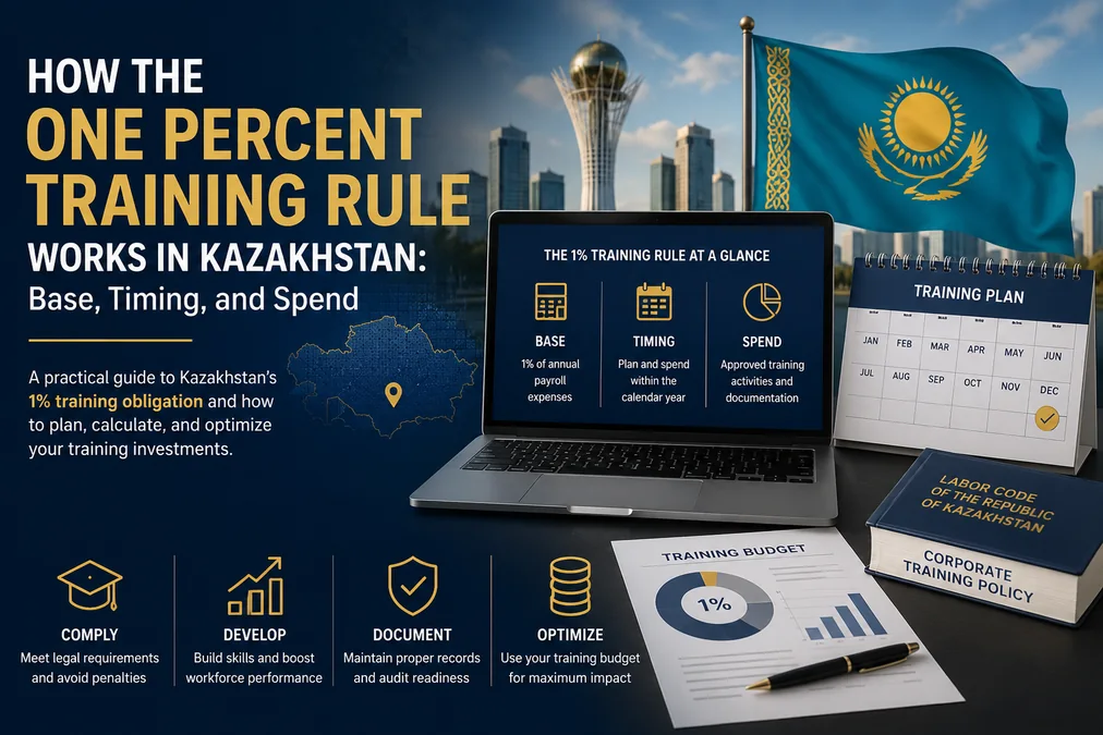 How the One Percent Training Rule Works in Kazakhstan: Base, Timing, and Spend