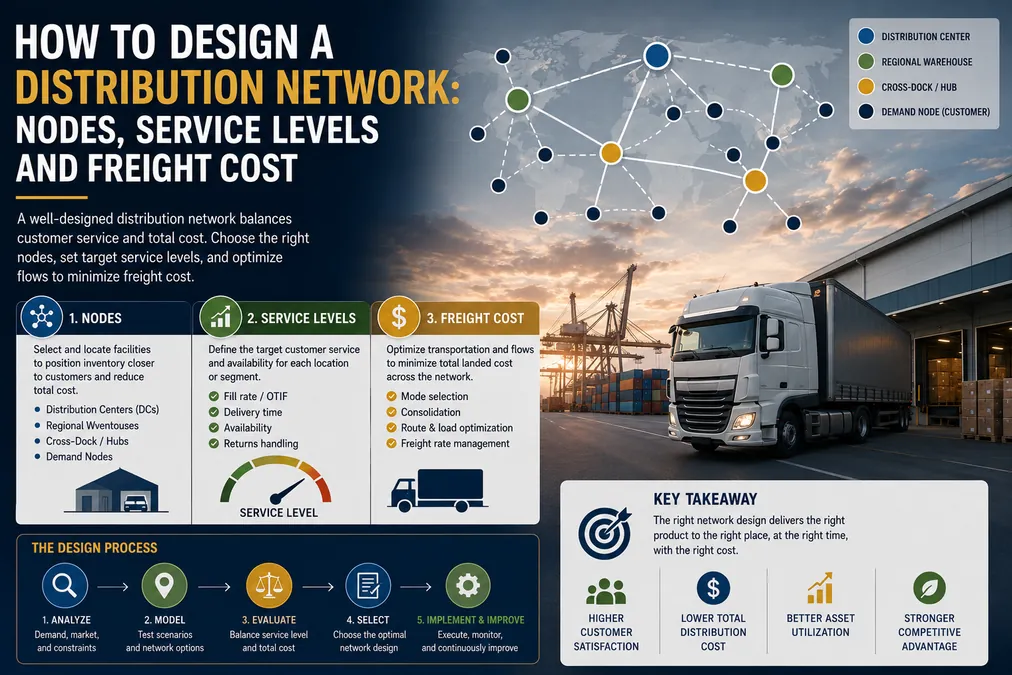 How to Design a Distribution Network: Nodes, Service Levels and Freight Cost
